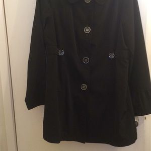Black weather tamer coat